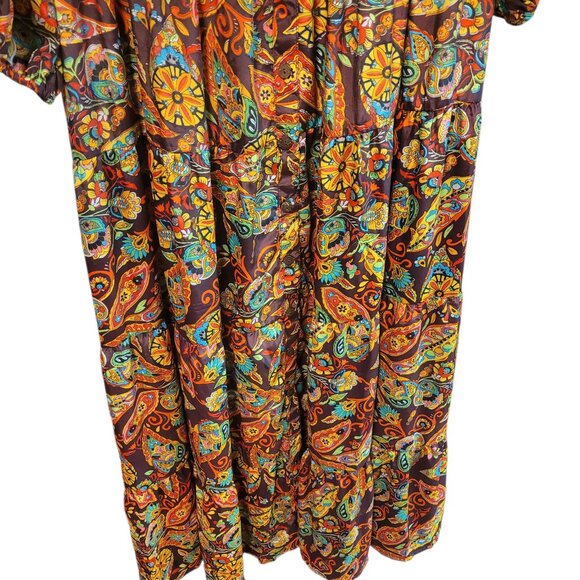 NWT Me 2 Magic Women's Boho Paisley Anthropologie Maxi Peasant Dress Small - Picture 7 of 10